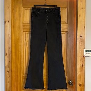American eagle artist flare high rise jeans